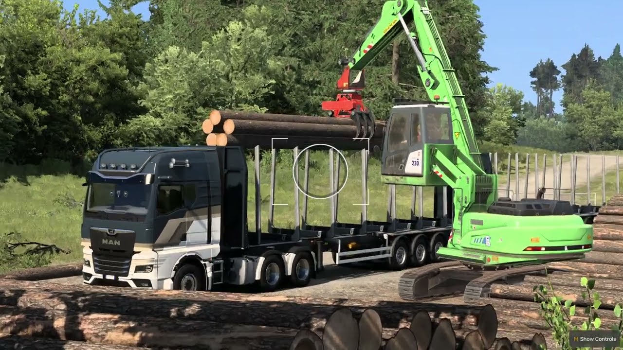 【YG Log 241：260104-02】ETS2：クーサモ － イヴァロ（丸太：自社トレーラー）