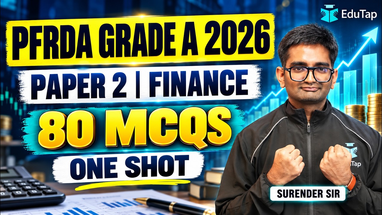 PFRDA Grade A Finance Revision Free Practice MCQs in One Shot 🔥 | PFRDA Paper 2 Free MCQs Marathon