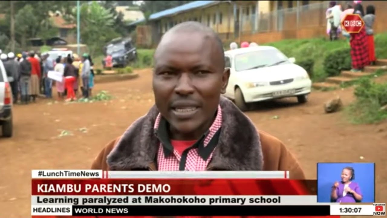 Learning at Makohokoho primary school, Kiambu, stops following parents' demonstration