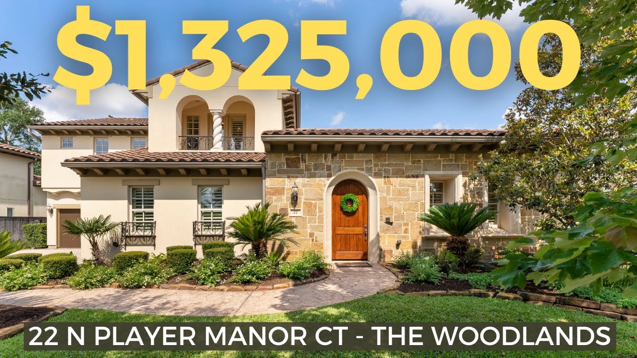 Tour a LUXURY Mediterranean home in The Woodlands! Moving to The Woodlands Texas