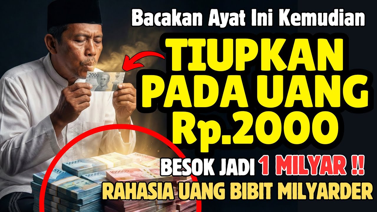 🔥Ucap 1 Ayat Ini, Tiupkan Ke Uang 2 Ribu‼️Atas Izin Allah Besok Jadi 10 Milyar🔥
