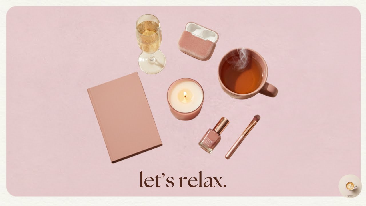 vanilla candle, pink tea and selfcare sunday.