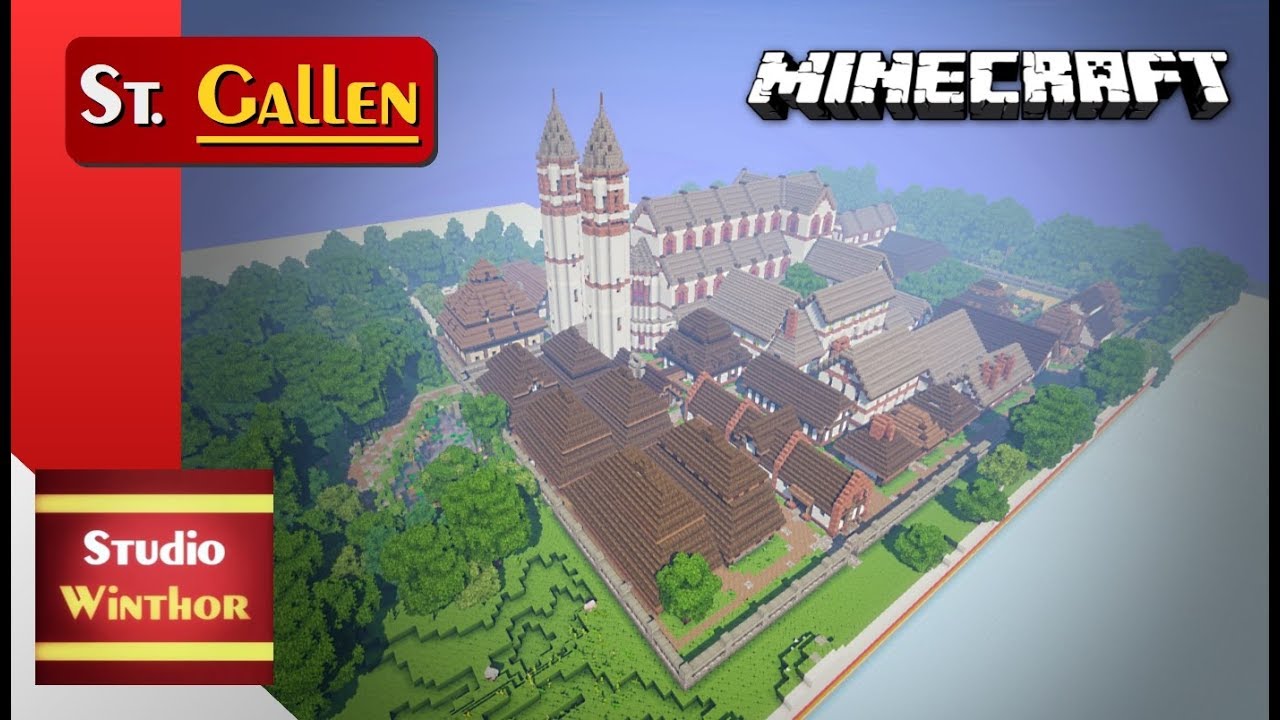 Der St. Galler-Klosterplan - Kloster-Rekonstruktion in Minecraft || Download Minecraft Mittelalter