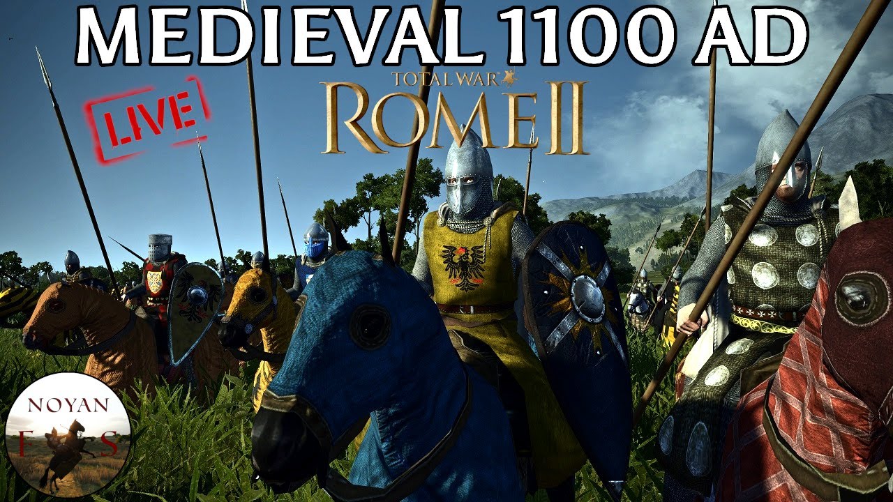 Total War: Rome 2 Medieval 1100 AD - Ruszamy na podbój Europy! (Święte Cesarstwo Rzymskie) Stream🔴#1