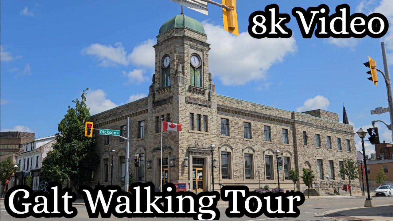 Galt, Cambridge, Ontario, Canada Walking Tour - 8k Video #cambridge #galt #ontario