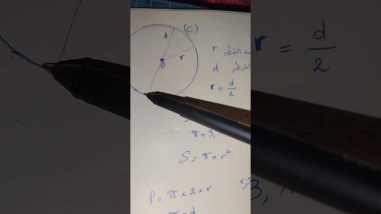 مساحة و محيط القرص للثانية متوسط