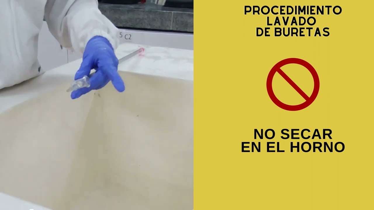 Lavado de vidriería en el laboratorio