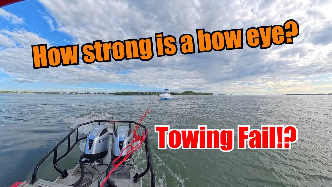 Tow Eye Fails! HEAVY Boat Stuck Hard Aground!  Worked Hard but Got It Off the Sandbar! 