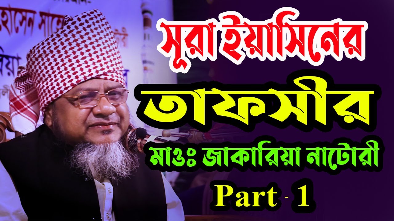 সূরা ইয়াসিনের তাফসীর ! আল্লামা জাকারিয়া নাটোরী/Allama jakaria natori waz
