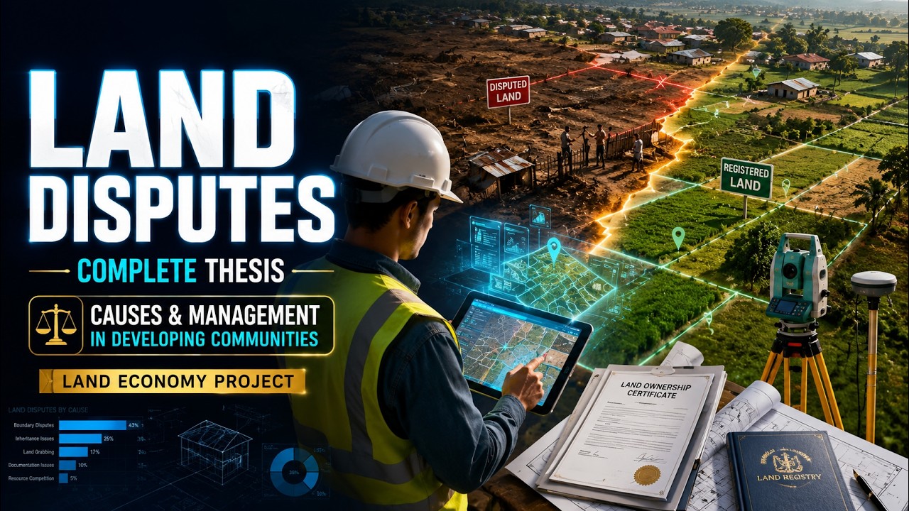 The Causes and Management of Land Disputes in Developing Communities | Land Economy Thesis Project
