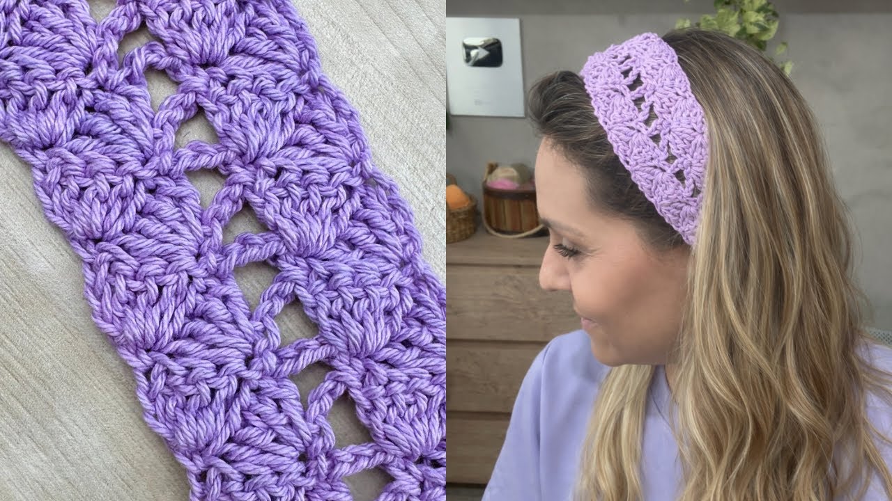 Tiara de crochê muito fácil, rápida e econômica/ Faixa de cabelo  Rapunzel /Crochet headband