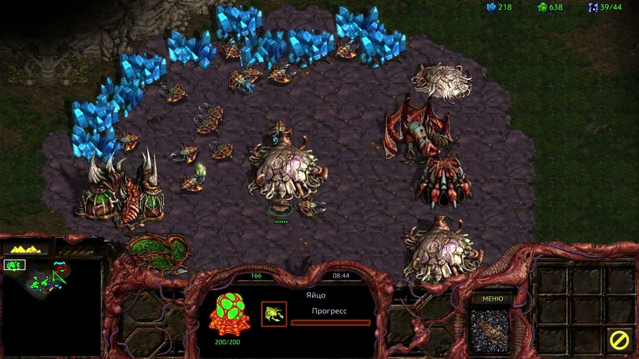 Starcraft Brood War: Zerg vs 7 randoms computers map Huntrers