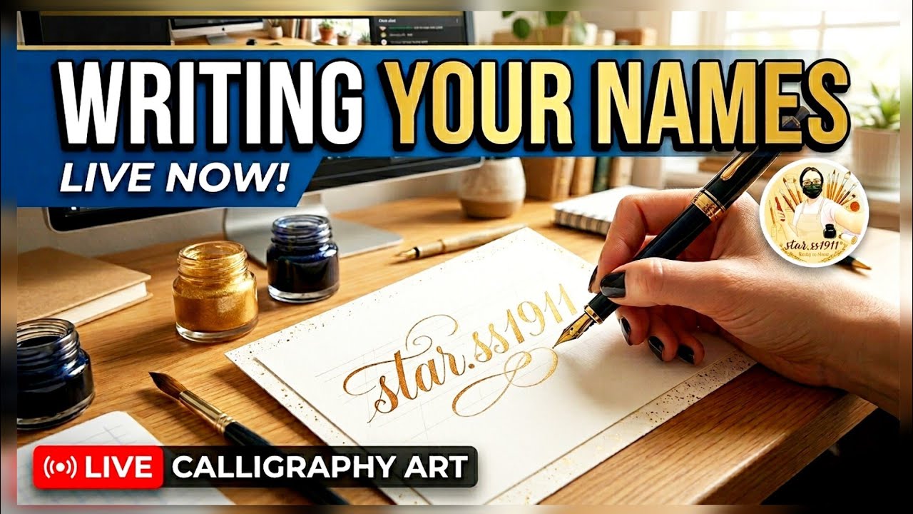 Writing names in beautiful handwriting 😍