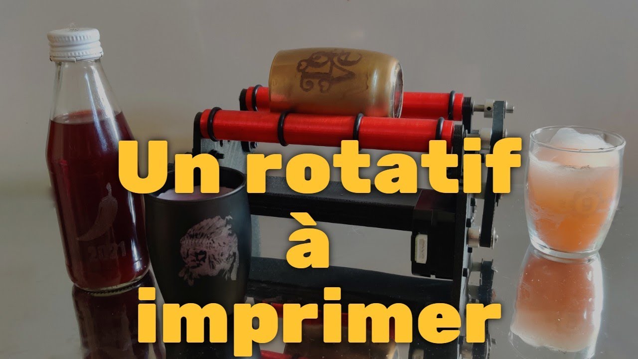 Un rotatif pour la gravure laser à imprimer
