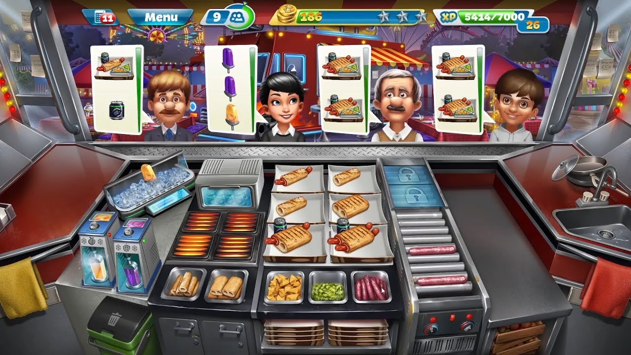 Cooking fever-Crazy Dog's Carnival Part1