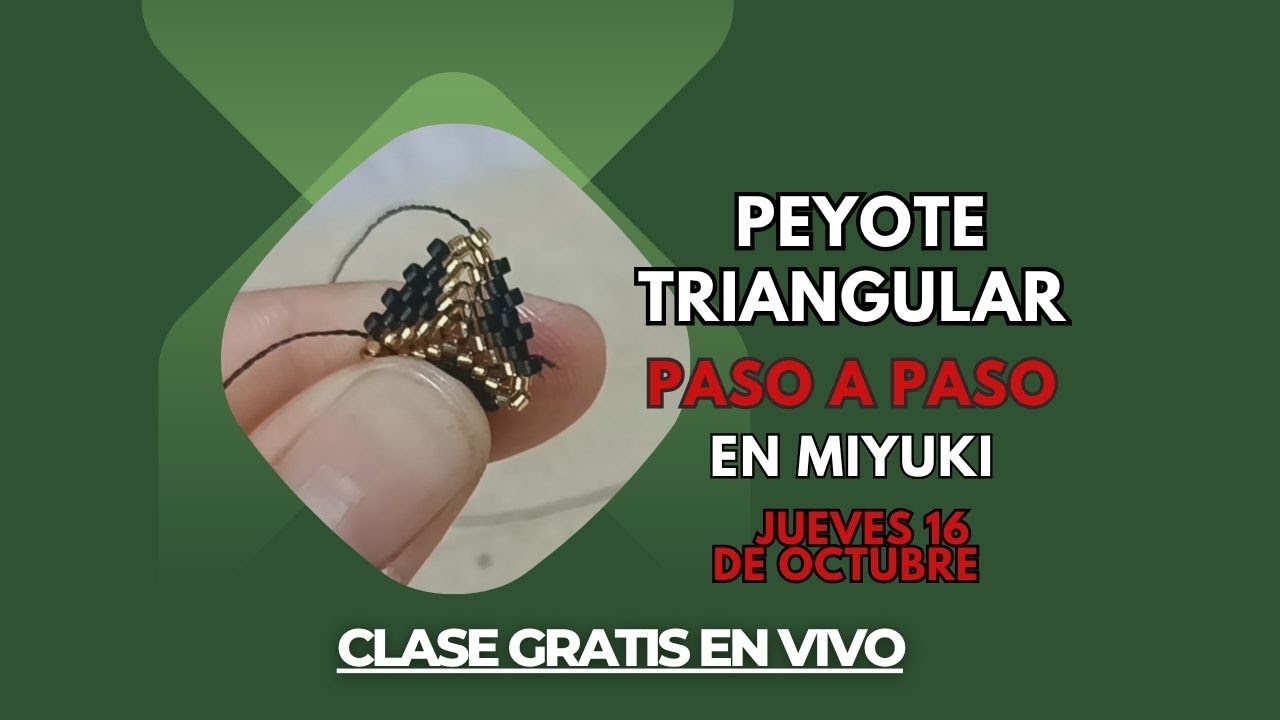Aprende peyote triangular fácil paso a paso/En MIYUKI/