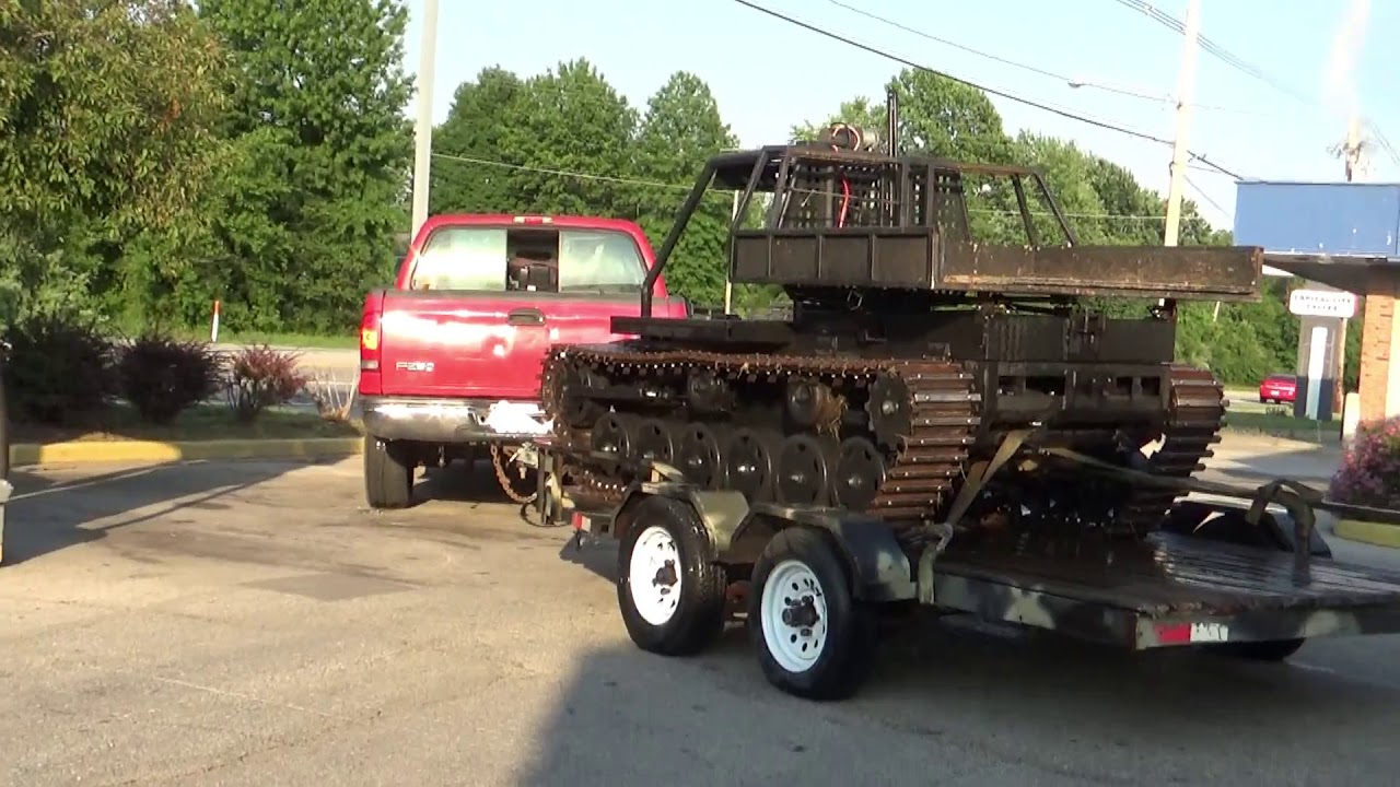 HOMEMADE TRACKED VEHICLE (car wash weighing homemade tracks)