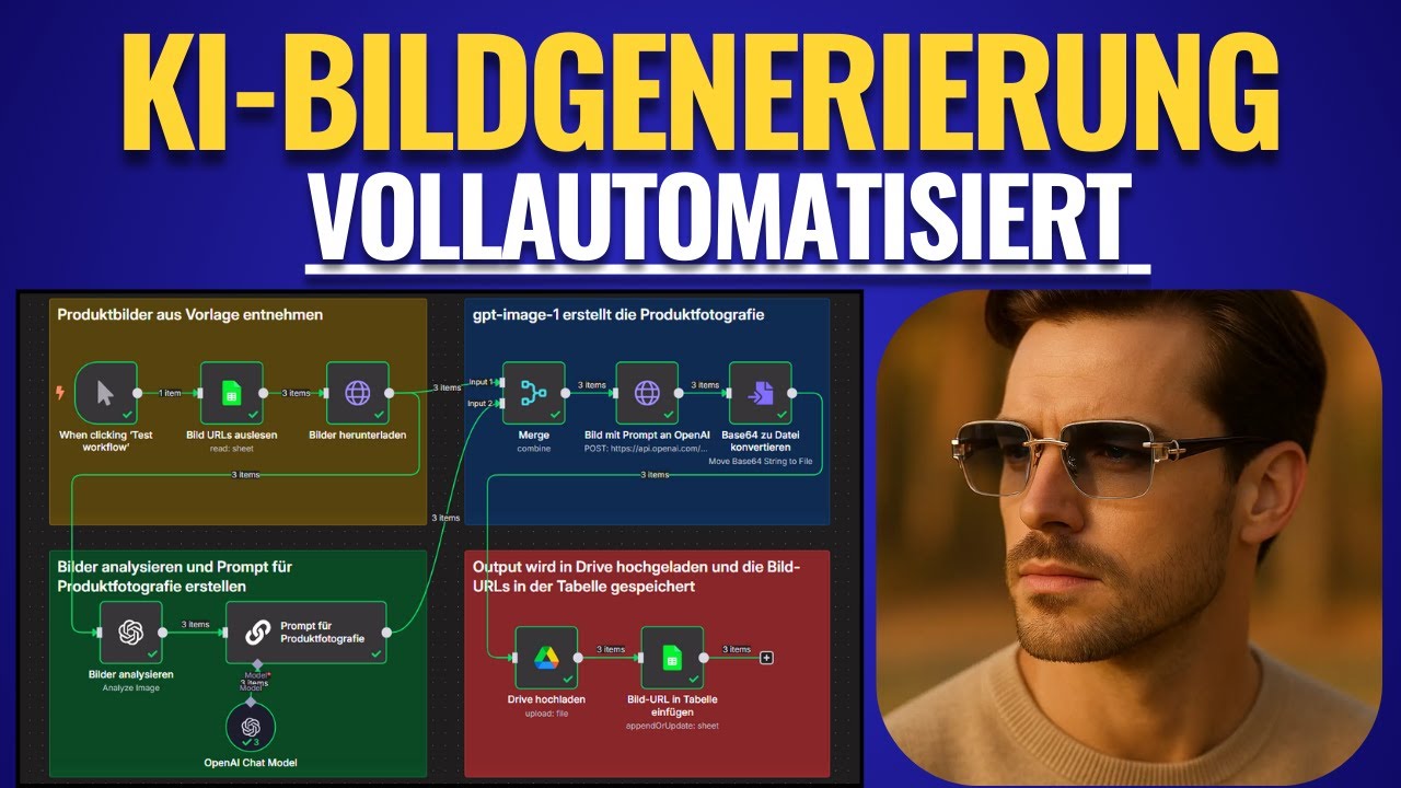 Werbefotos vollautomatisiert generieren mit OpenAI Bild API & n8n 🤖