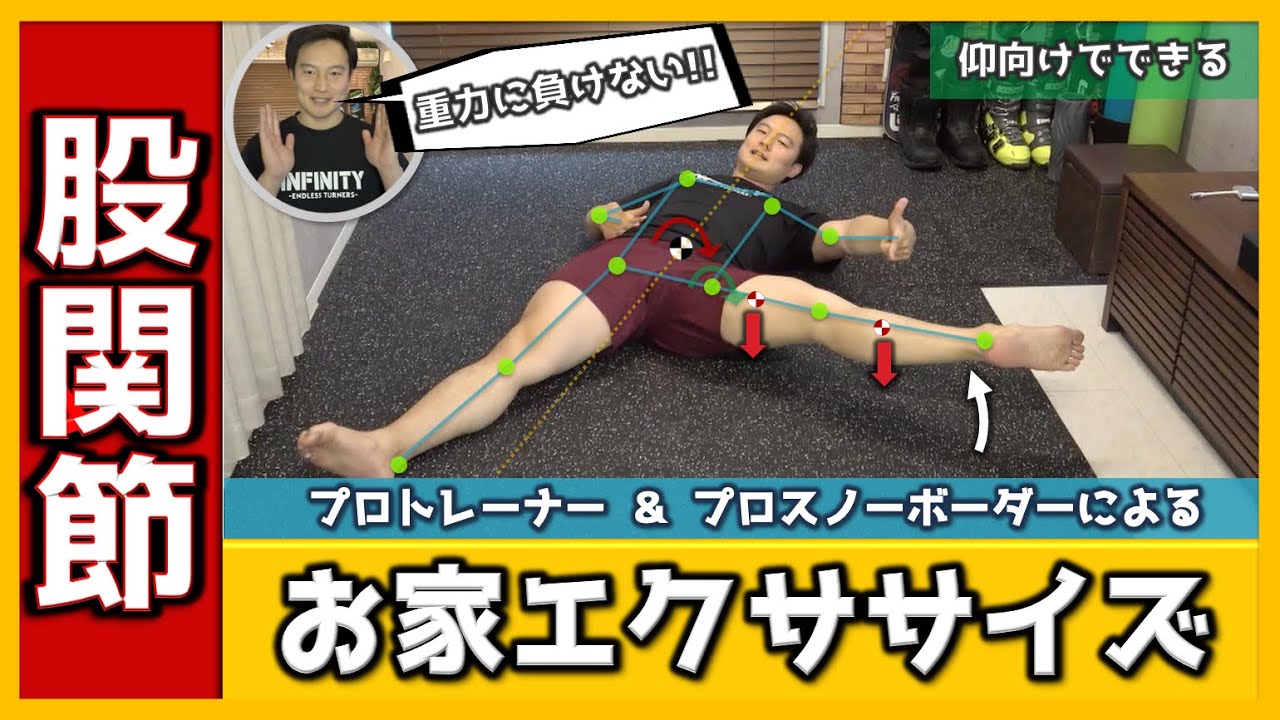 【股関節＆体幹】スノーボードに大切な捻りの動きにつなげよう｜スノーボード上達のためのオフトレ