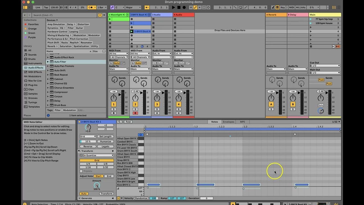 Programming Drums in Ableton Part 2 - using the keyboard
