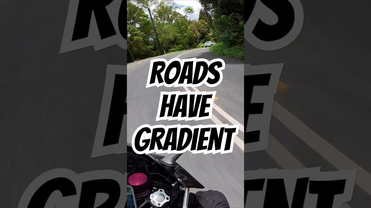 The GRADIENT on the ROAD keeps CHANGING! #roadgradient #motovlog #rvf400