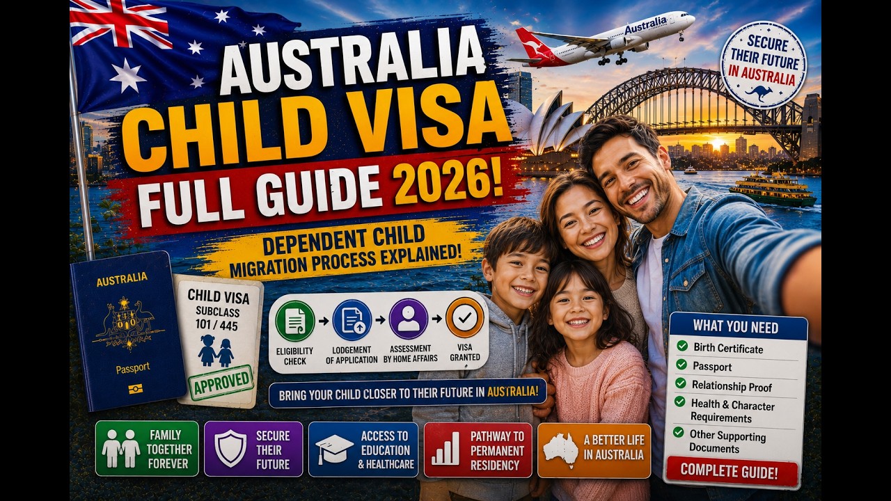 Australia Child Visa Full Guide 2026! Dependent Child Migration Process Explained!