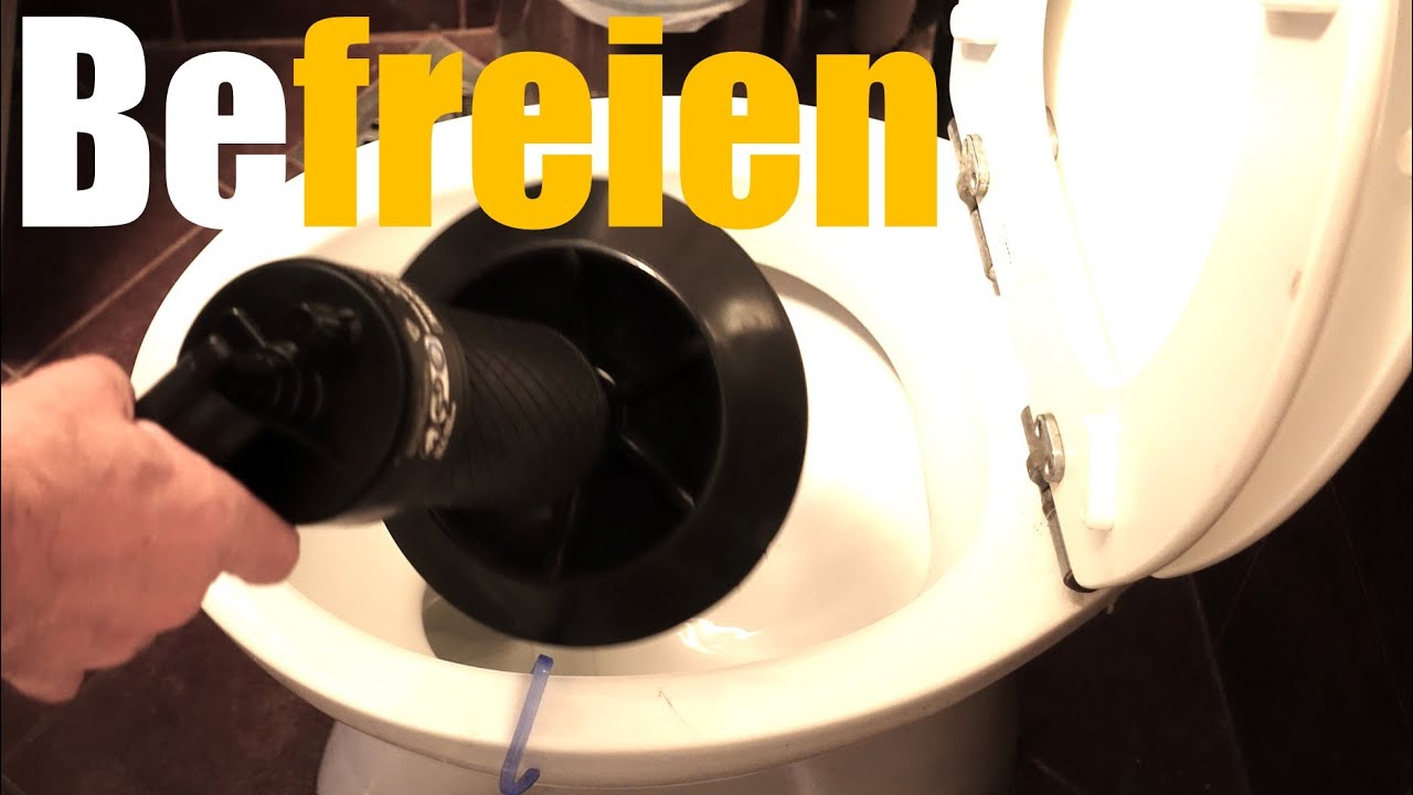 WC Verstopfung sauber befreien ohne Chemikalien mit Druckluft-Rohrreiniger von LIDL