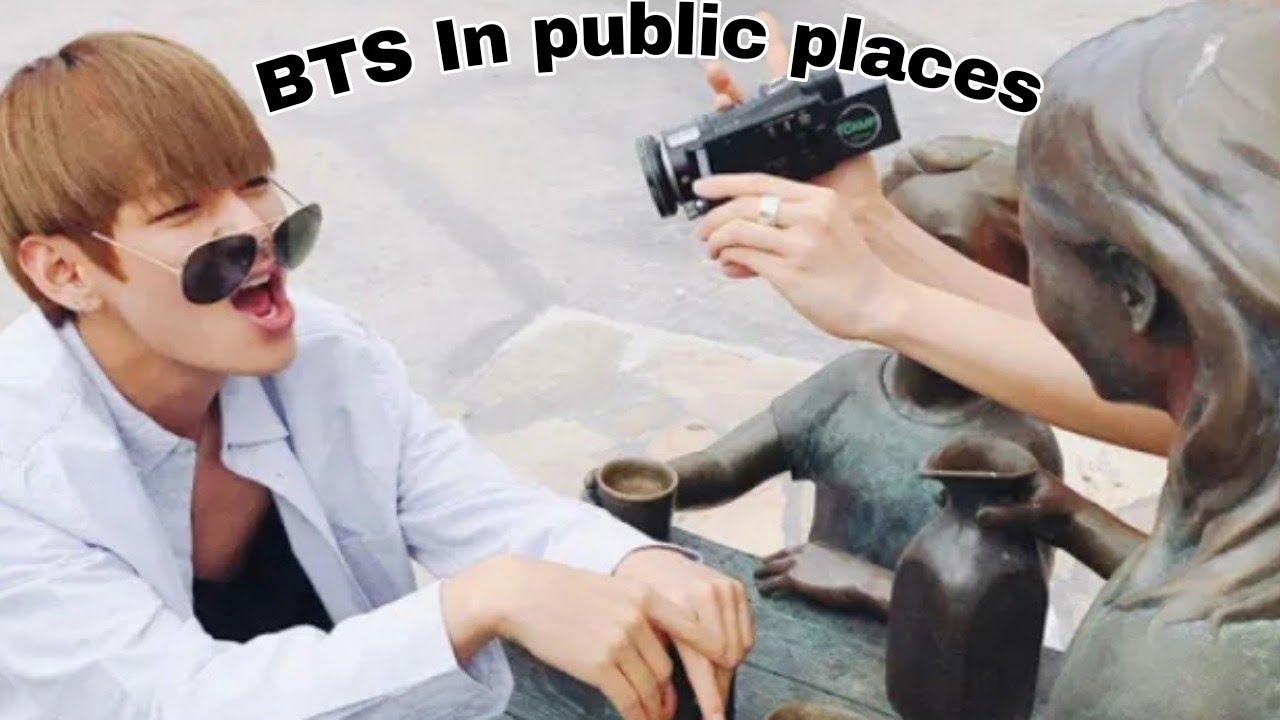 BTS in public places Try not to laugh