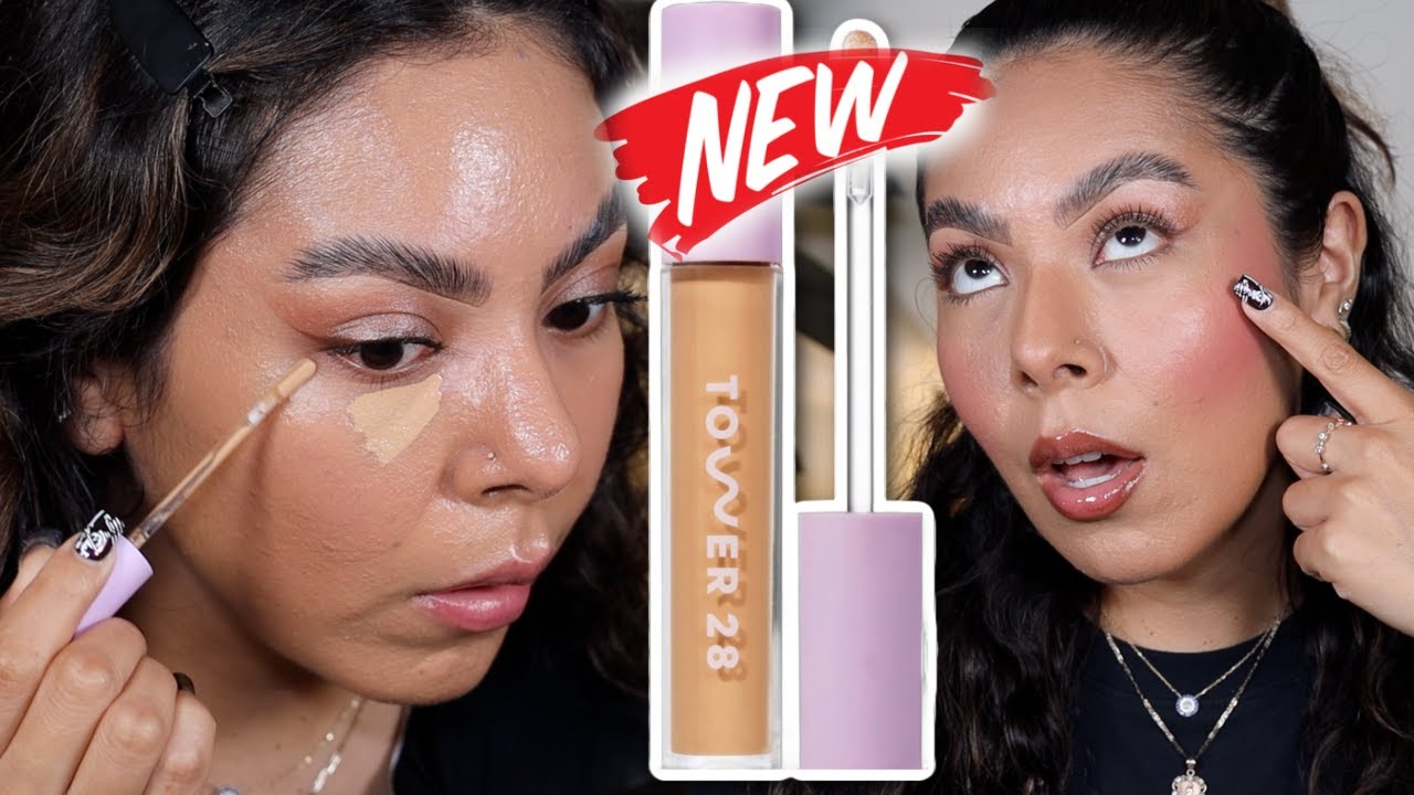 NEW✨ TOWER 28 Swipe All-Over Hydrating Serum Concealer REVIEW + WEAR TEST!