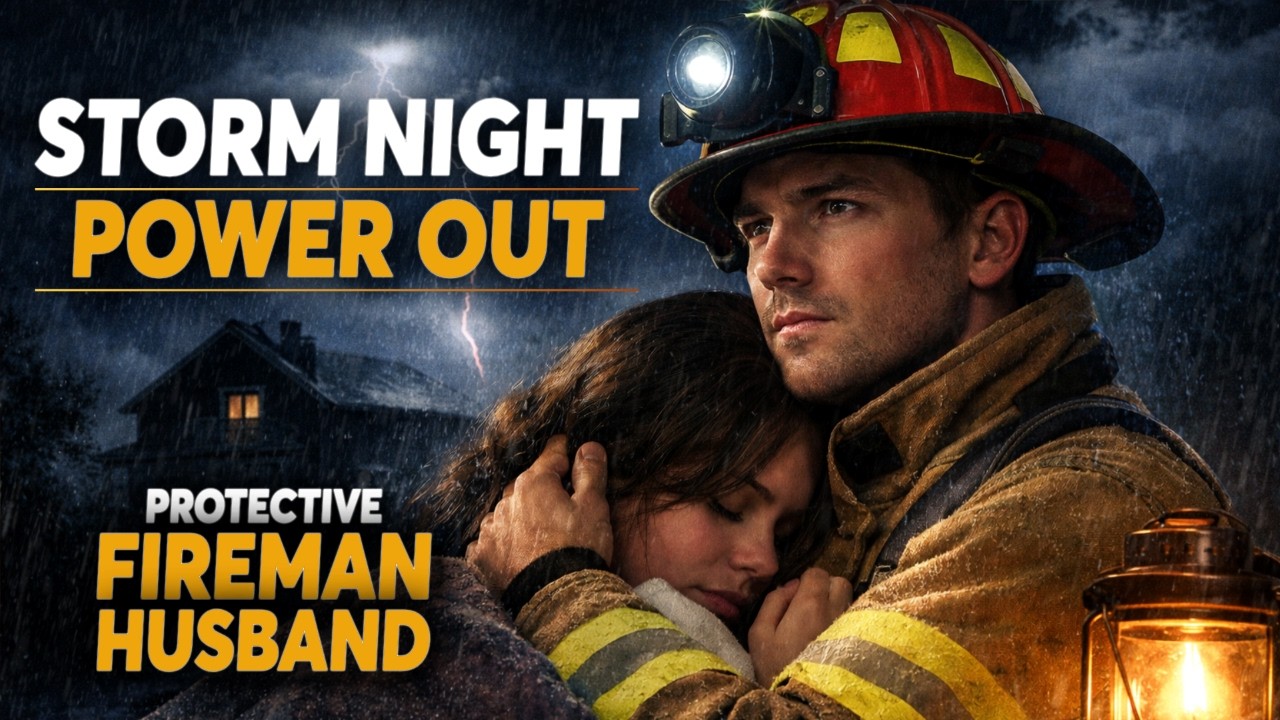 Storm Night | Power Out | ASMR Firefighter Husband Keeps Everyone Calm