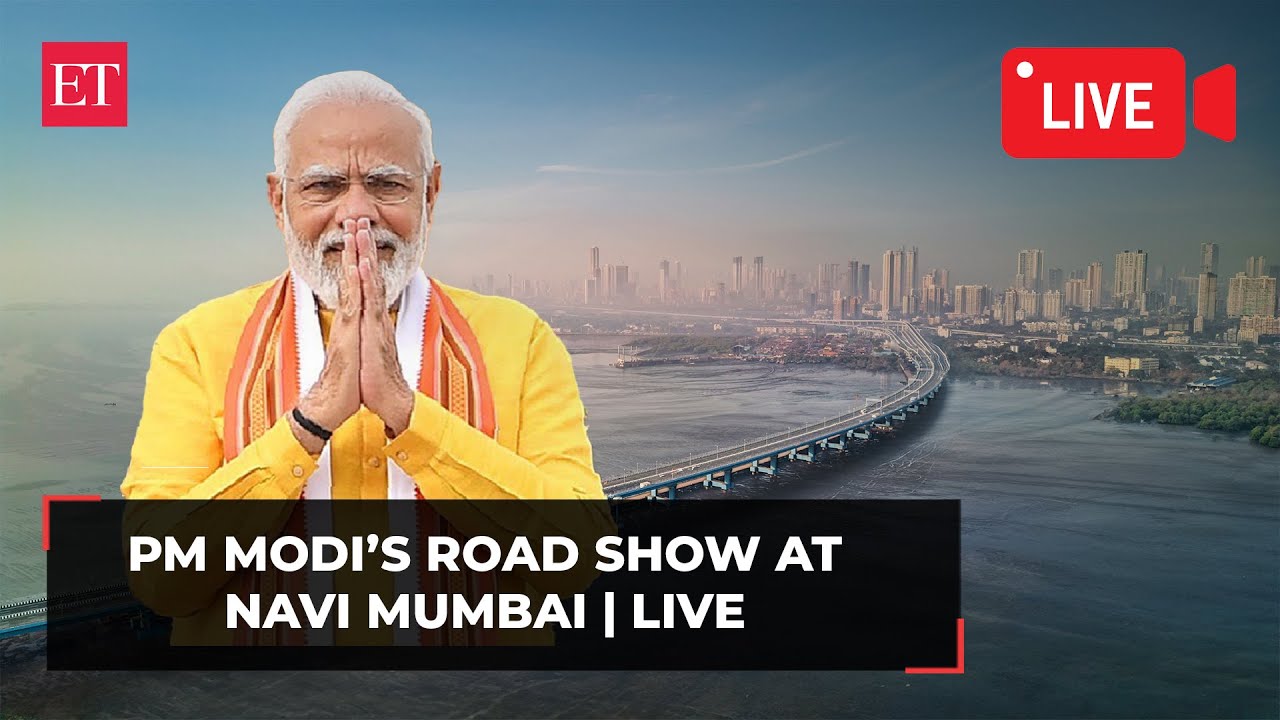 PM Narendra Modi's Road Show in Navi Mumbai | Live