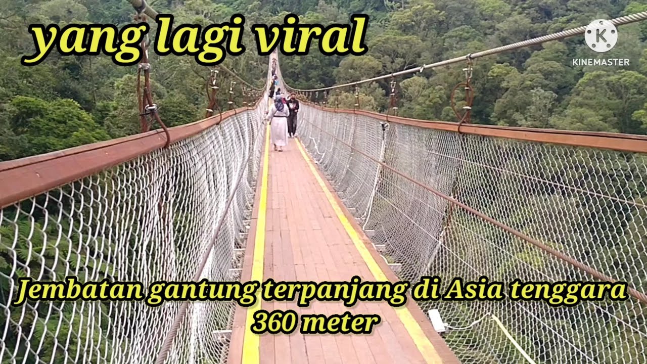Jembatan gantung Rengganis Ciwidey yang lagi viral