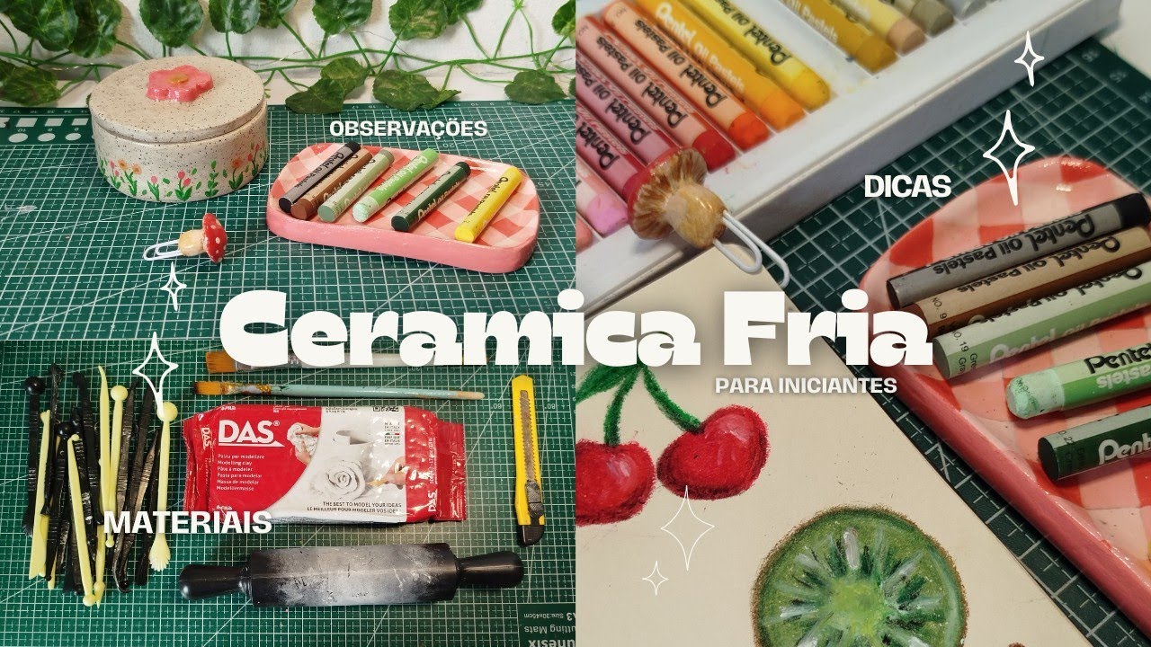Cerâmica Fria - para iniciantes - dicas, observações, materiais e qual verniz eu uso!!