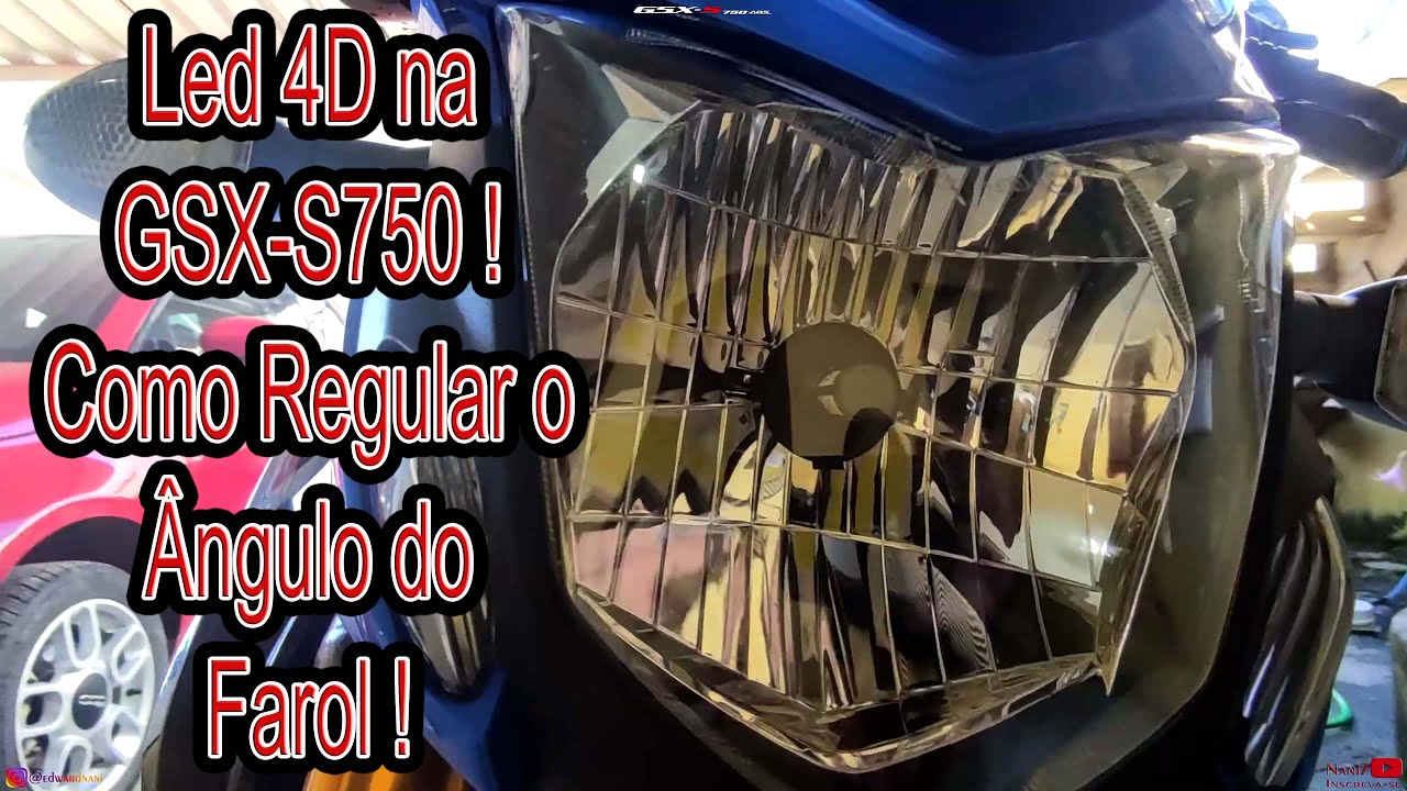 Gsx-s750, Led 4D e Como Regular o Angulo do farol!