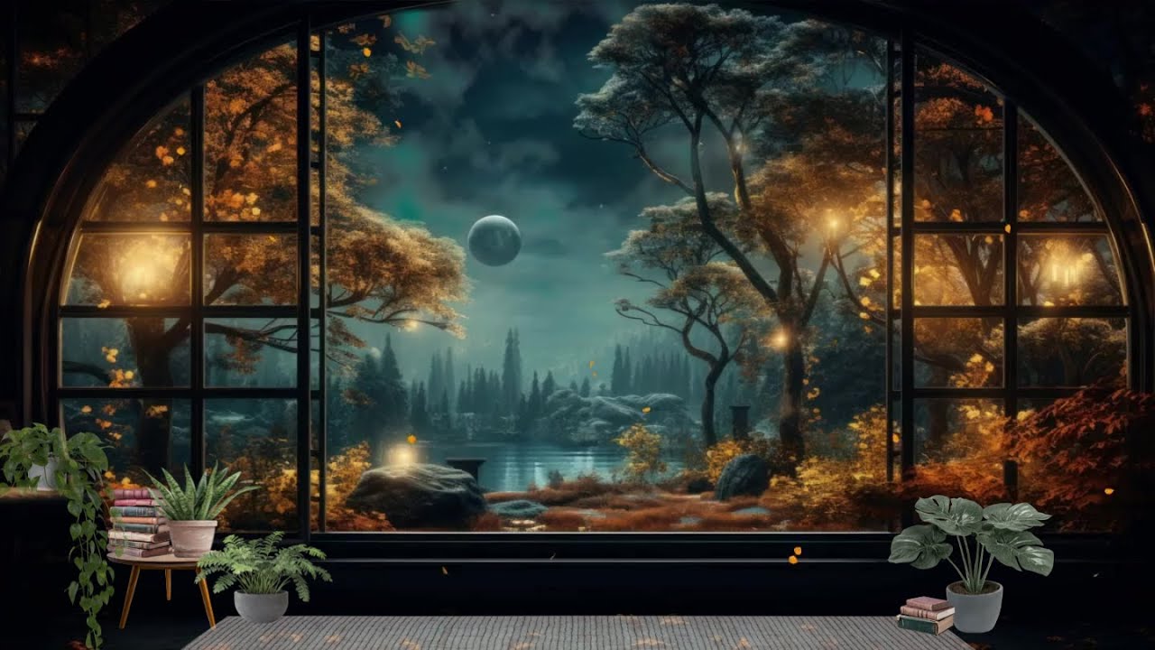 Deep Sleep Music with Soft Voice | Autumn Leaves | Black Screen