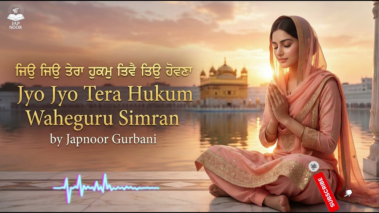 Jyo Jyo Tera Hukum | जियो जियो तेरा हुकम | ਜਿਉ ਜਿਉ ਤੇਰਾ ਹੁਕਮੁ ਤਿਵੈ ਤਿਉ ਹੋਵਣਾ Japnoor Gurbani