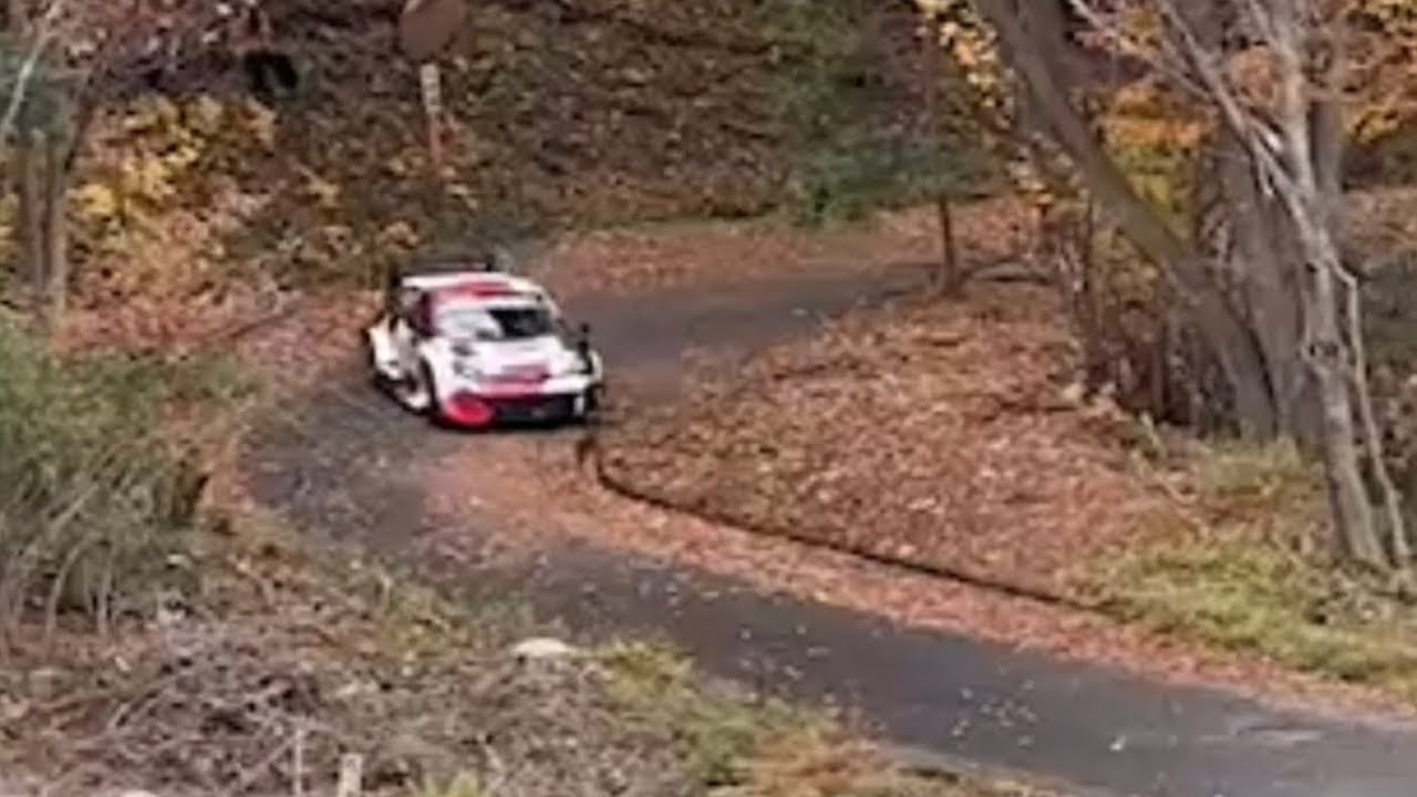 【ラリージャパン】恵那スペシャルステージ勝田貴元選手ドリフト走行　トヨタ　GRヤリス　撮影オノP