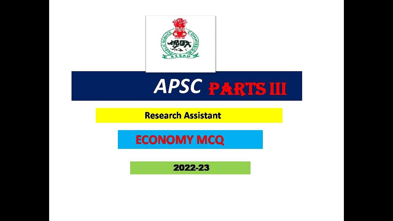 Important Economy MCQ for Research Assistant