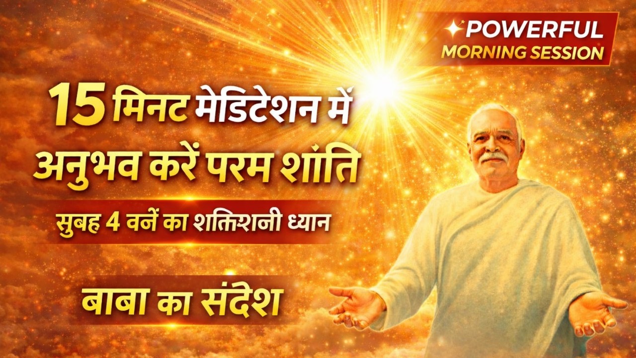 अमृतवेला 15 मिनट राजयोग मेडिटेशन | बाबा के साथ 15 मिनट राजयोग  Peaceful Morning Meditation