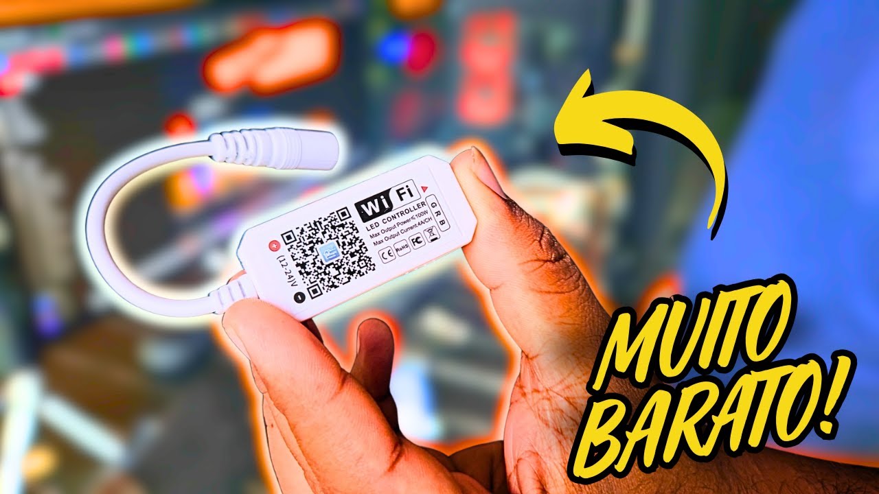 CONTROLADOR WIFI FITA LED! Deu um UP no MEU SETUP!