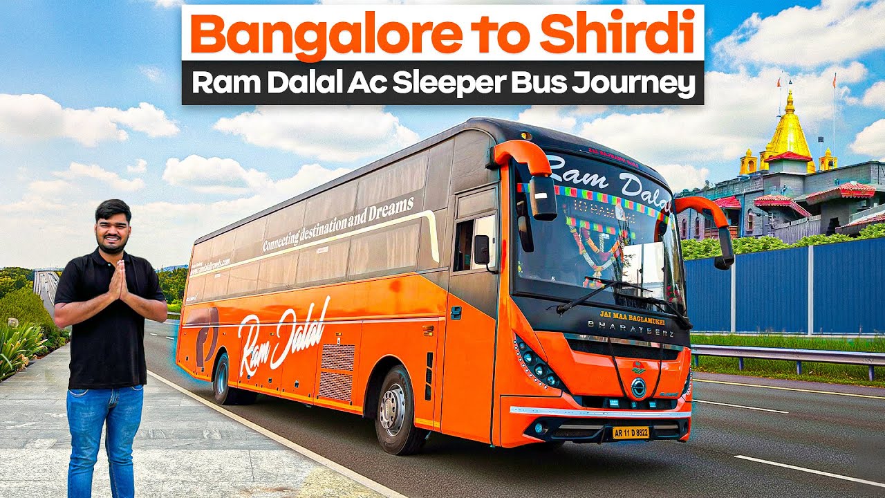 Bangalore to Shirdi in Ram Dalal AC Sleeper Bus | Overnight Bus Journey to Sai Baba |Full Experience