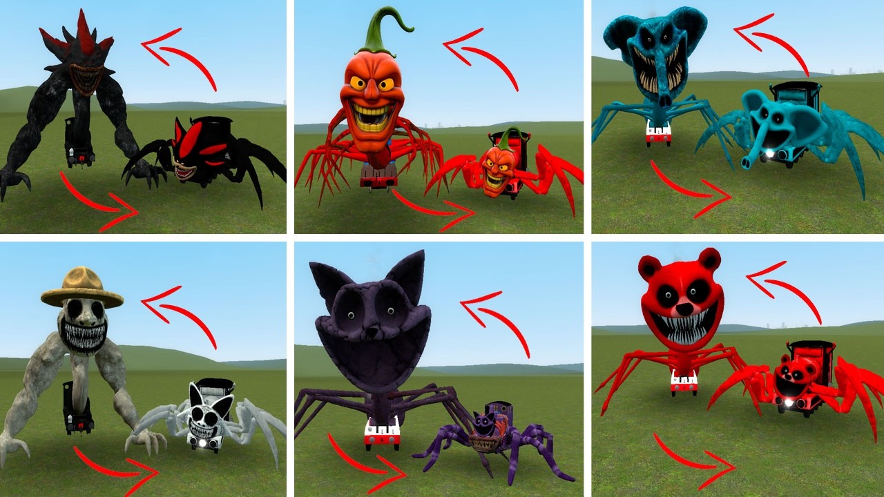 NEW UPGRADED EVOLUTION ALL NEW CURSED THOMAS THE TRAIN RESKIN FAMILY in Garry's Mod!