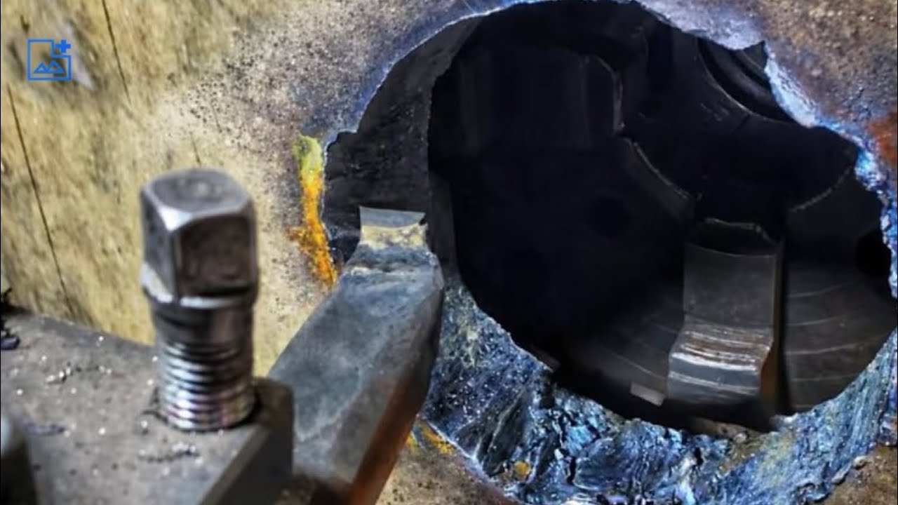 Extreme Metal Boring Repair | Old Machine Cuts Perfect Hole