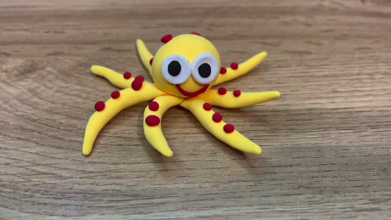 Octopus Clay Tutorial  Clay toys making for kids  Clay tutorial WoW