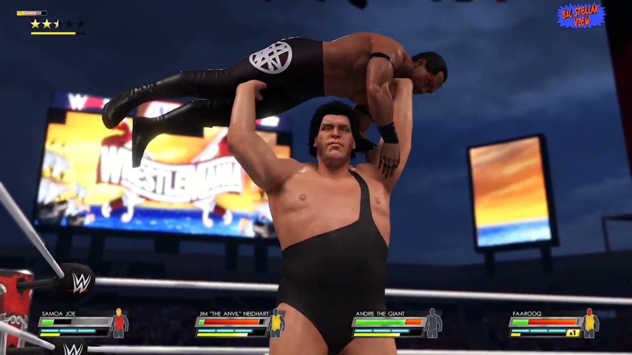 🔥WWE SmackDown Heavy Weight Fatal 4 way I 💥 Andre the Giant vs Farooq vs Samoa joe vs Jim The Anvil 