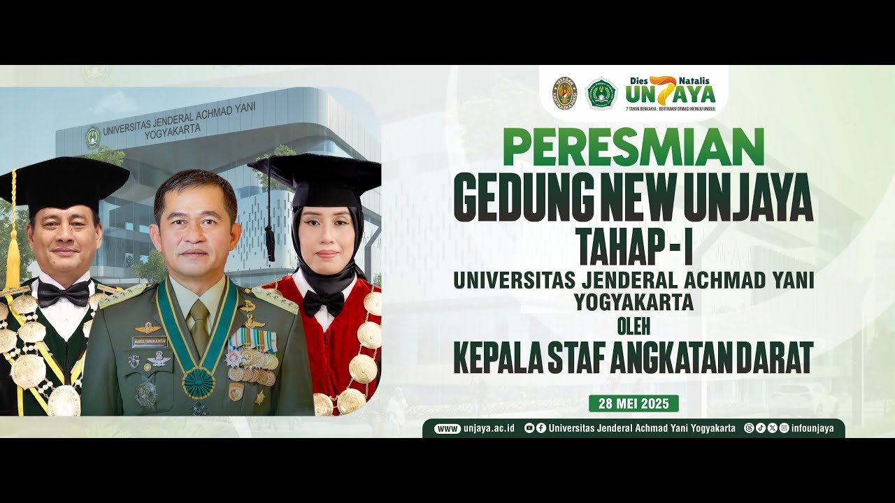 PERESMIAN GEDUNG NEW UNJAYA TAHAP-I OLEH KEPALA STAF ANGKATAN DARAT