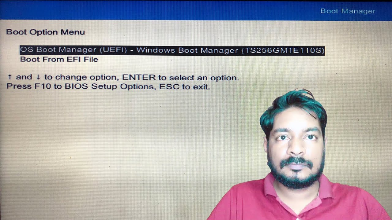 hp Boot Option Menu showing on every startup