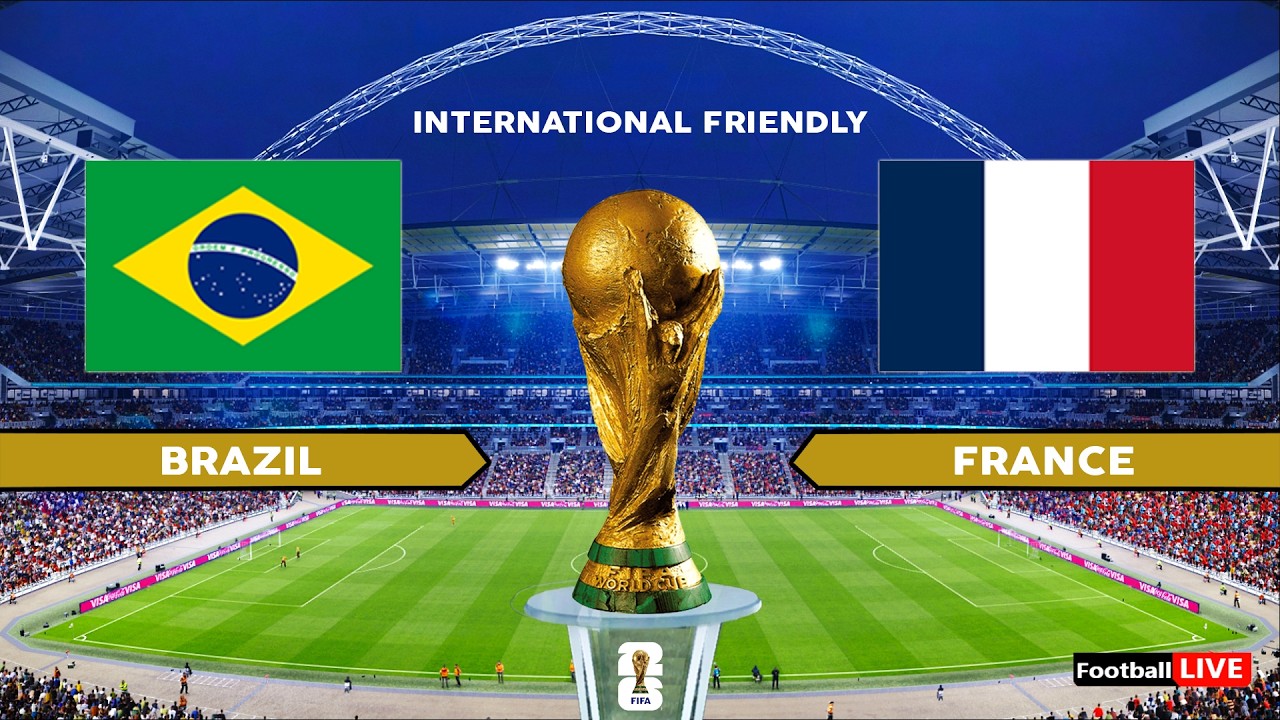 BRAZIL vs FRANCE - International Friendly 2026 | Full Match All Goals | Simulation PES