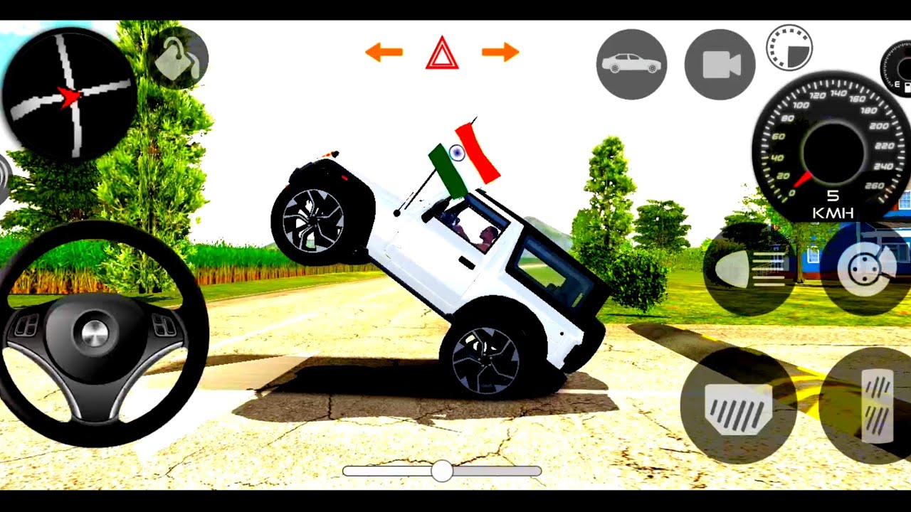 Dollar (Song) Modified Mahindra White Thar 🤯 Stunt Driving Gameplay Indian Cars Simulator 3D Android