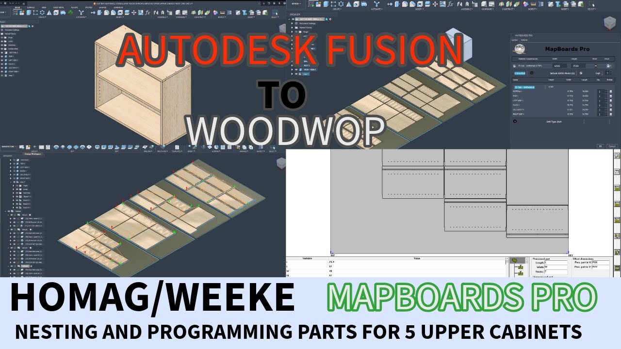 USING MAPBOARDS PRO PLUG-IN TO NEST AND PROGRAM UPPER CABINETS
